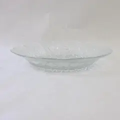 Pasari Crystal Livia 9" Coupe Bowl Etched Roses Vintage Soup/Salad