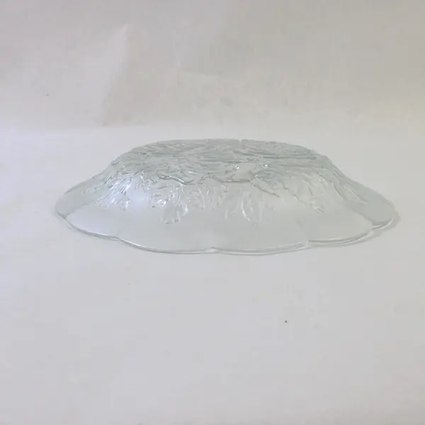 Pasari Crystal Livia 9" Coupe Bowl Etched Roses Vintage Soup/Salad