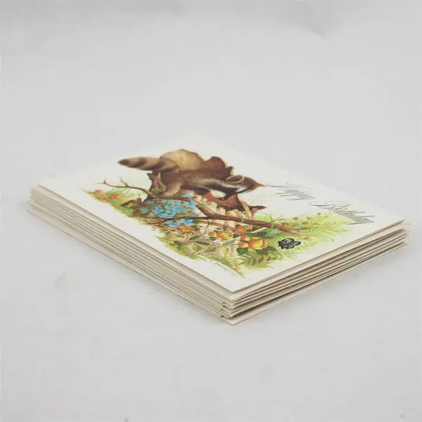 Set of 8 Vintage Sunshine Woodland Animals Birthday Greeting Cards UNUSED