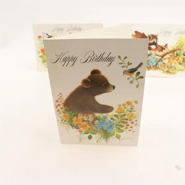 Set of 8 Vintage Sunshine Woodland Animals Birthday Greeting Cards UNUSED