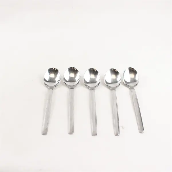 Lot of 5 WMF Flatware New York Stainless Steel Glossy Dining Soup Spoons