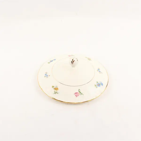 Pope Gosser Pinafore (Gold Trim) Pattern  Round Covered Vegetable Lid Only 7.5"