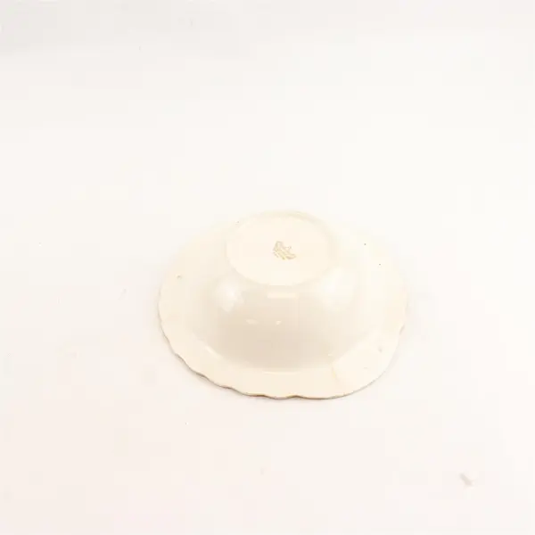 Pope Gosser Pinafore (Gold Trim) Pattern Ceramic Lugged Cereal Bowl 6.75"
