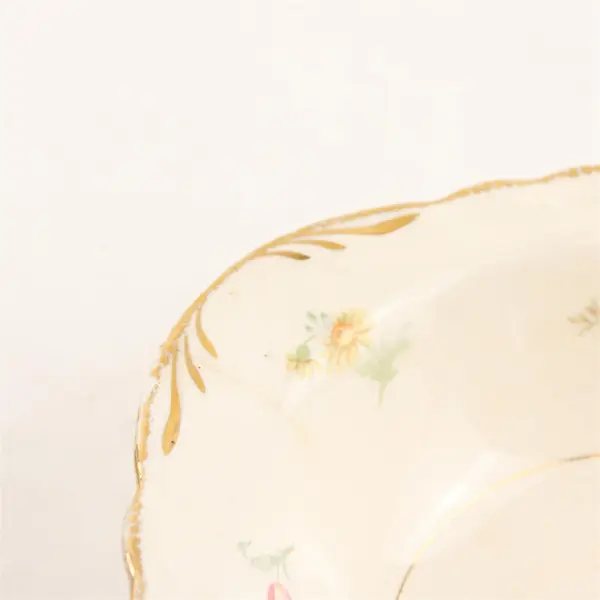 Pope Gosser Pinafore (Gold Trim) Pattern Ceramic Lugged Cereal Bowl 6.75"