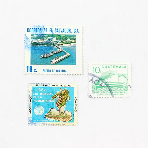 Lot Of 5 Latin America Stamps Guatemala El Salvador Used Canceled