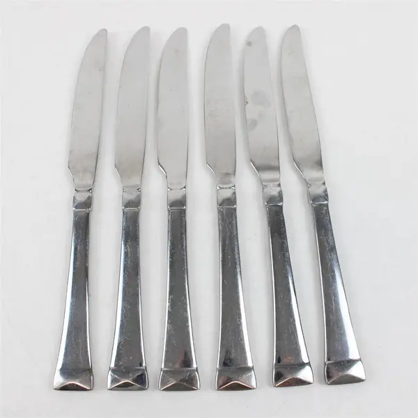 Lot Of 6 Cuisinart Flatware CUI28 (Stainless) Pattern Dinner Knives 9.75" Long