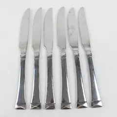 Lot Of 6 Cuisinart Flatware CUI28 (Stainless) Pattern Dinner Knives 9.75" Long