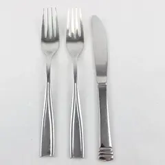 Lot Of 3 Dansk LYRIC-LYRA (Stainless) Pattern Flatware 2 Dinner Forks & Knife