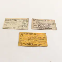 Vintage Ohio Driver License Lot Of 3 1941 1942 1948 Same Person