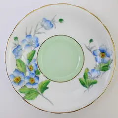 Victoria C & E Buttercup Hand-Painted Bone China Saucer Gold Trim