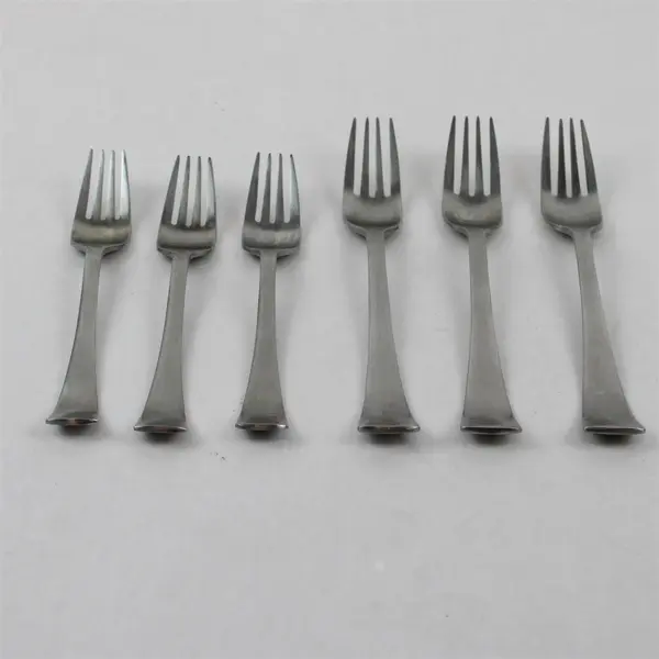Lot Of 6 Dansk Cafe Blanc (Stainless) Pattern Flatware 3 Dinner 3 Salad Forks