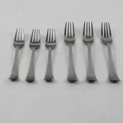 Lot Of 6 Dansk Cafe Blanc (Stainless) Pattern Flatware 3 Dinner 3 Salad Forks