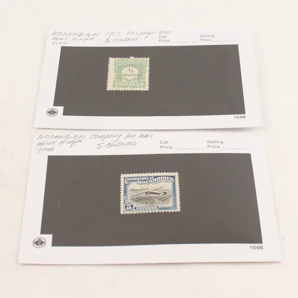 Lot Of 2 Mozambique Stamps 1930s Air Mail 1917 Postage Due Mint Hinged