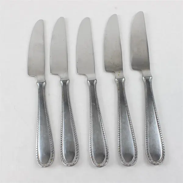Lot Of 5 Dansk Pearl (Stainless) Pattern Flatware Dinner Knives 8.25" Long