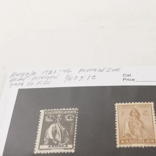 Lot Of 4 Angola Postage Due Stamps Mint Hinged 1920s