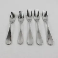 Lot Of 5 Dansk Vantage (Stainless) Pattern Flatware 3 Dinner & 2 Salad Forks