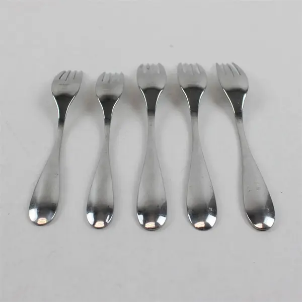 Lot Of 5 Dansk Vantage (Stainless) Pattern Flatware 3 Dinner & 2 Salad Forks