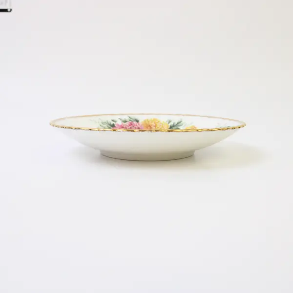 Paragon Fine Bone China Saucer Yellow & Pink Flowers Vintage 5.5"
