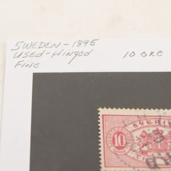 Sweden 10 Ore Stamp Used Hinged 1895 Canceled