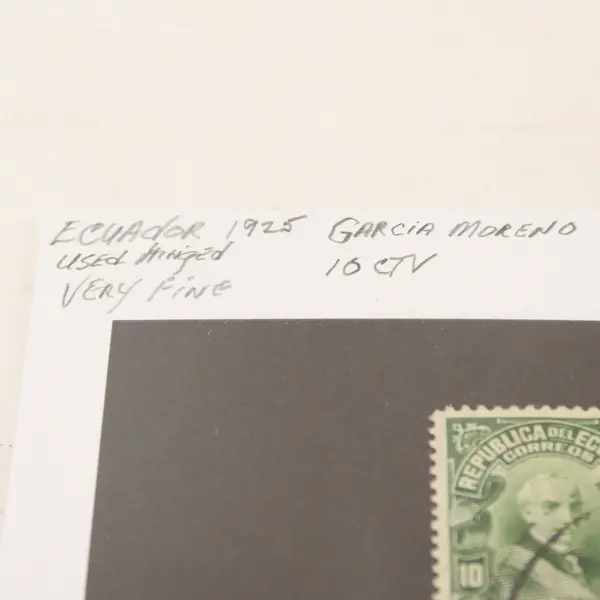 1925 Ecuador Garcia Moreno 10 Centavos Stamp Used Hinged