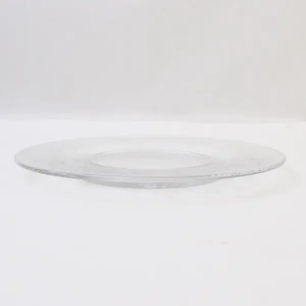Etched Glass Dessert Plate 7" Clear Decorative Serving Plate
