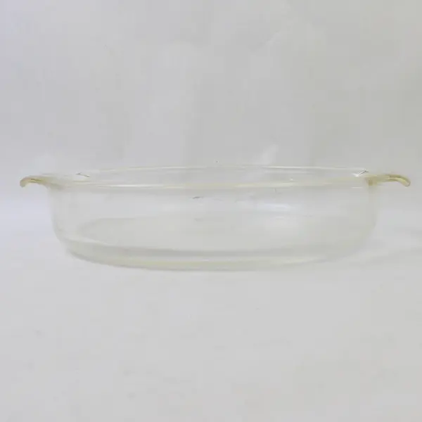Vintage Anchor Hocking Fire-King Clear Glass 9" Pie Plate Pan Handles