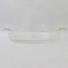 Vintage Anchor Hocking Fire-King Clear Glass 9" Pie Plate Pan Handles
