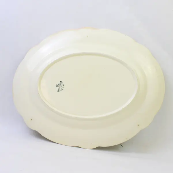 Vintage Homer Laughlin K-34N-6 Oval Serving Tray Roses Border 12in