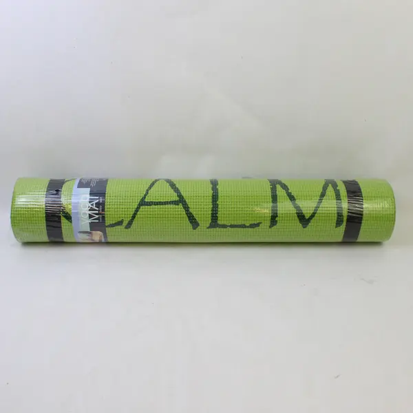 New "CALM" Yoga Mat Mind Body Spirit Green 24x68 Pilates