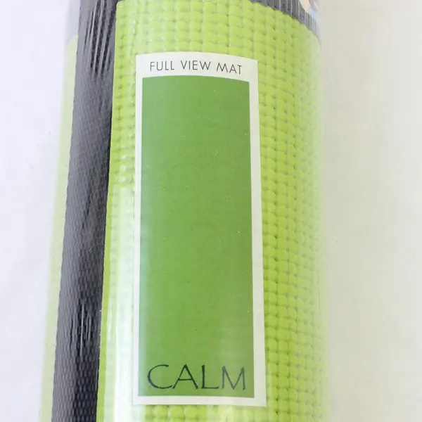 New "CALM" Yoga Mat Mind Body Spirit Green 24x68 Pilates