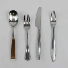 Lot of 4 Dansk Assorted Patterns Stainless Flatware Dinner Forks Knife Spoon