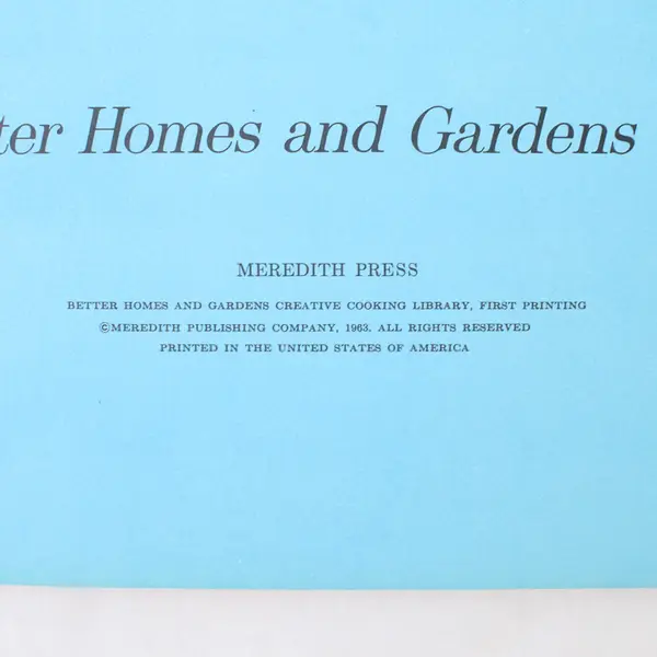 Vintage Hardcover Cookbook Better Homes & Gardens Barbecues and Picnics 1963 