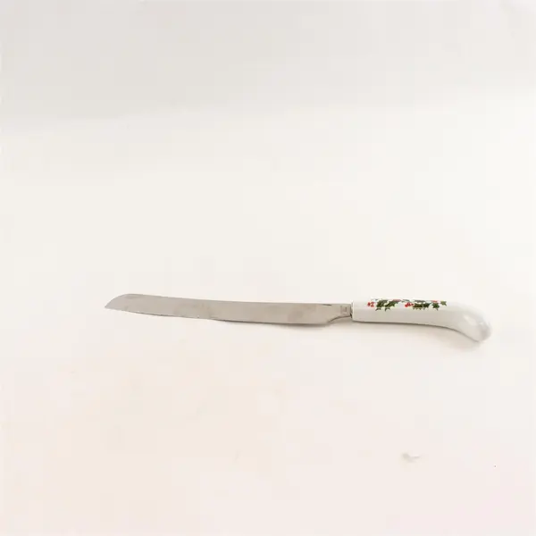 Christmas Holly Cake Knife White Ceramic Handle Wedding Dessert