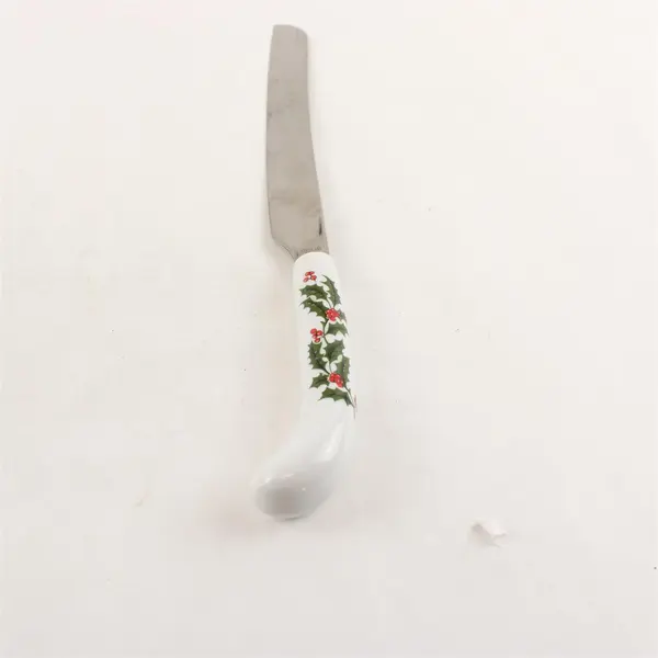 Christmas Holly Cake Knife White Ceramic Handle Wedding Dessert