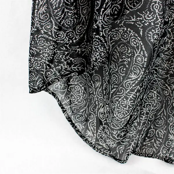 Unbranded Gray/Black Sheer Short Sleeve Cardigan 100% Polyester Women's Size XXL
