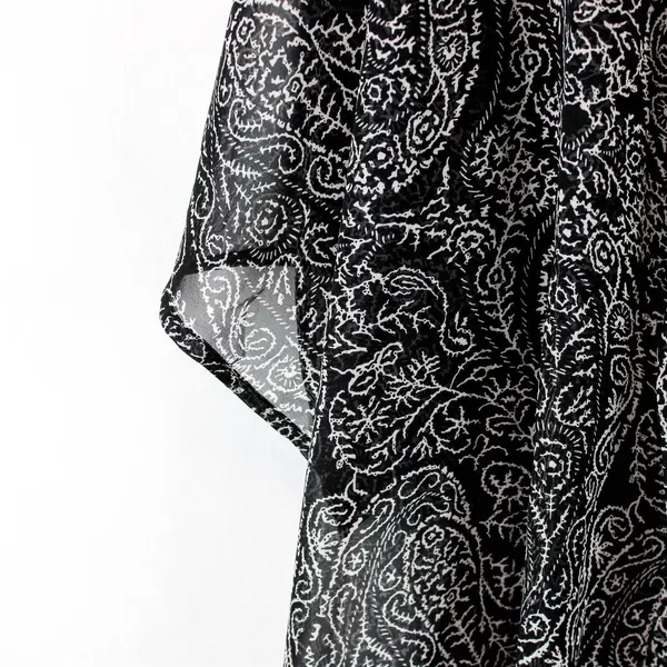 Unbranded Gray/Black Sheer Short Sleeve Cardigan 100% Polyester Women's Size XXL