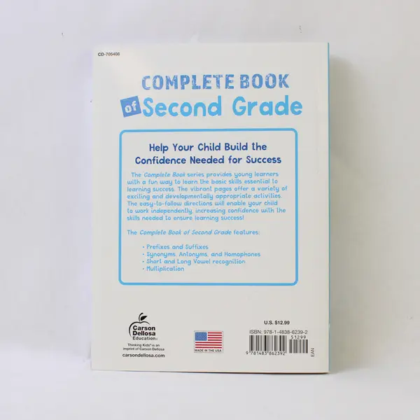 Complete Book of Second Grade 2021 Paperback Includes Poster & Stickers 