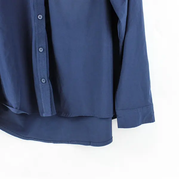 Eddie Bauer Navy Blue Long Sleeve Lightweight Button Up Top Women's Size XXL