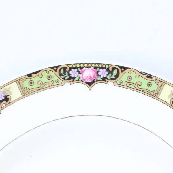 Edwin Knowles Chartreuse 11.5" Oval Platter Vintage Serveware