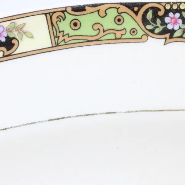 Edwin Knowles Chartreuse 11.5" Oval Platter Vintage Serveware