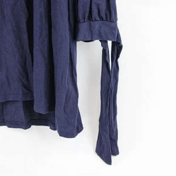 Lulus Solid Navy Blue Long Sleeve V-Neck Blouse Women's Size XL