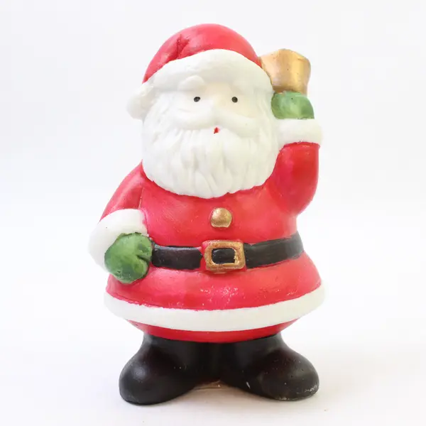 Lot of 3 Ceramic Santa Claus Figurines Christmas Holiday Mantel Decor