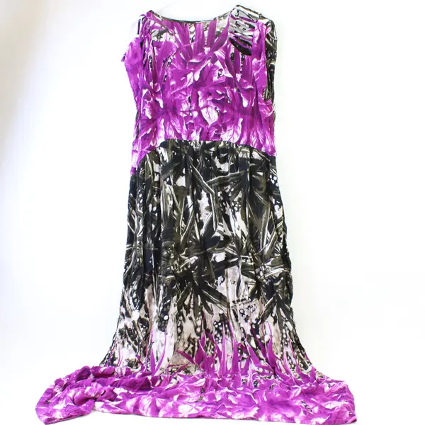 Take Two Green and Purple Resortwear Sleeveless Maxi Dress Women's Size XL