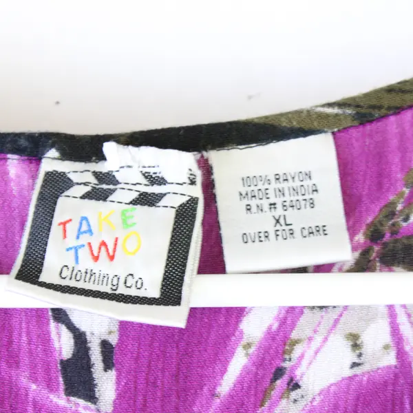 Take Two Green and Purple Resortwear Sleeveless Maxi Dress Women's Size XL