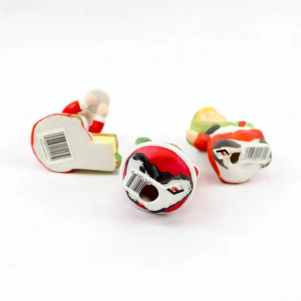 Lot of 3 Christmas Ceramic Figurines Santa Mrs. Claus Holiday Decor