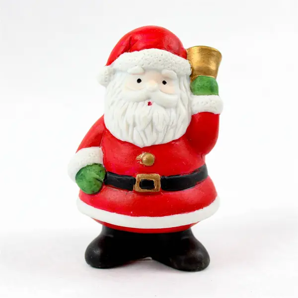 Lot of 3 Christmas Ceramic Figurines Santa Mrs. Claus Holiday Decor