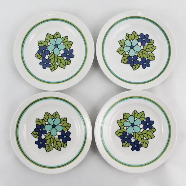 Set of 4 Franciscan Cantata  Whitestone Ware 6" Bread Plates 1960s