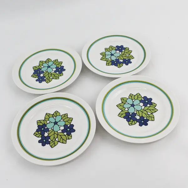 Set of 4 Franciscan Cantata  Whitestone Ware 6" Bread Plates 1960s