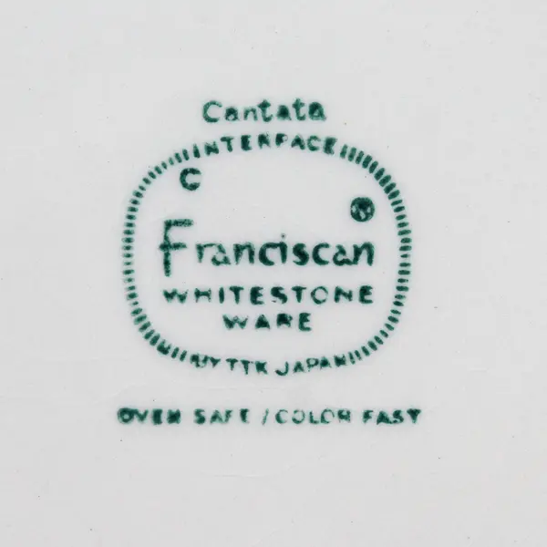 Set of 4 Franciscan Cantata  Whitestone Ware 6" Bread Plates 1960s