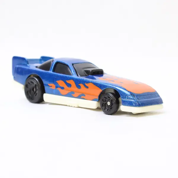 Vintage Hot Wheels 1993 Die Cast Car Metallic Blue "Funny Dragster" Toy Car